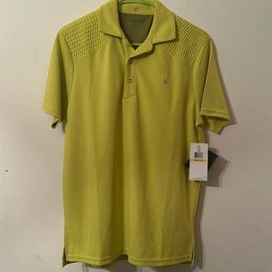 Spyder GT men’s harness polo acid green medium new with tags